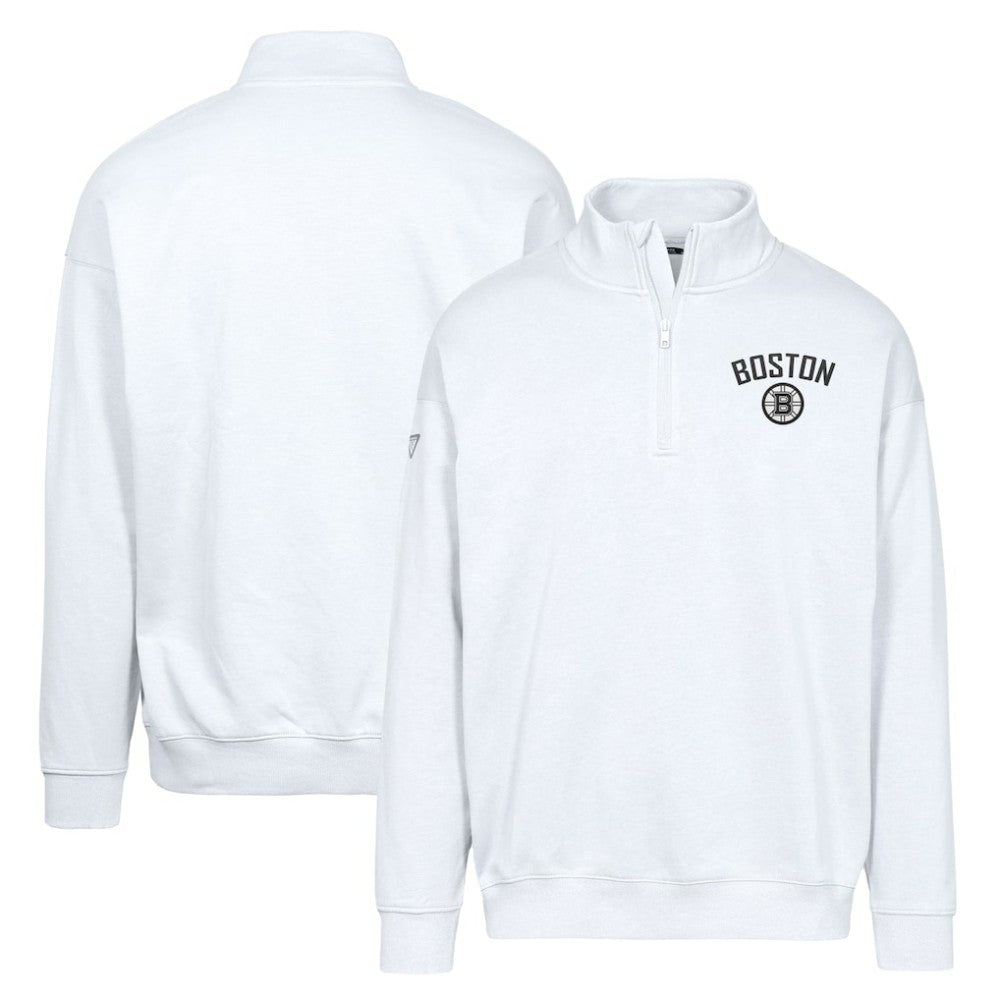 Boston Bruins Levelwear Murray City Capsule Quarter-Zip Sweatshirt - White Sweatshirts