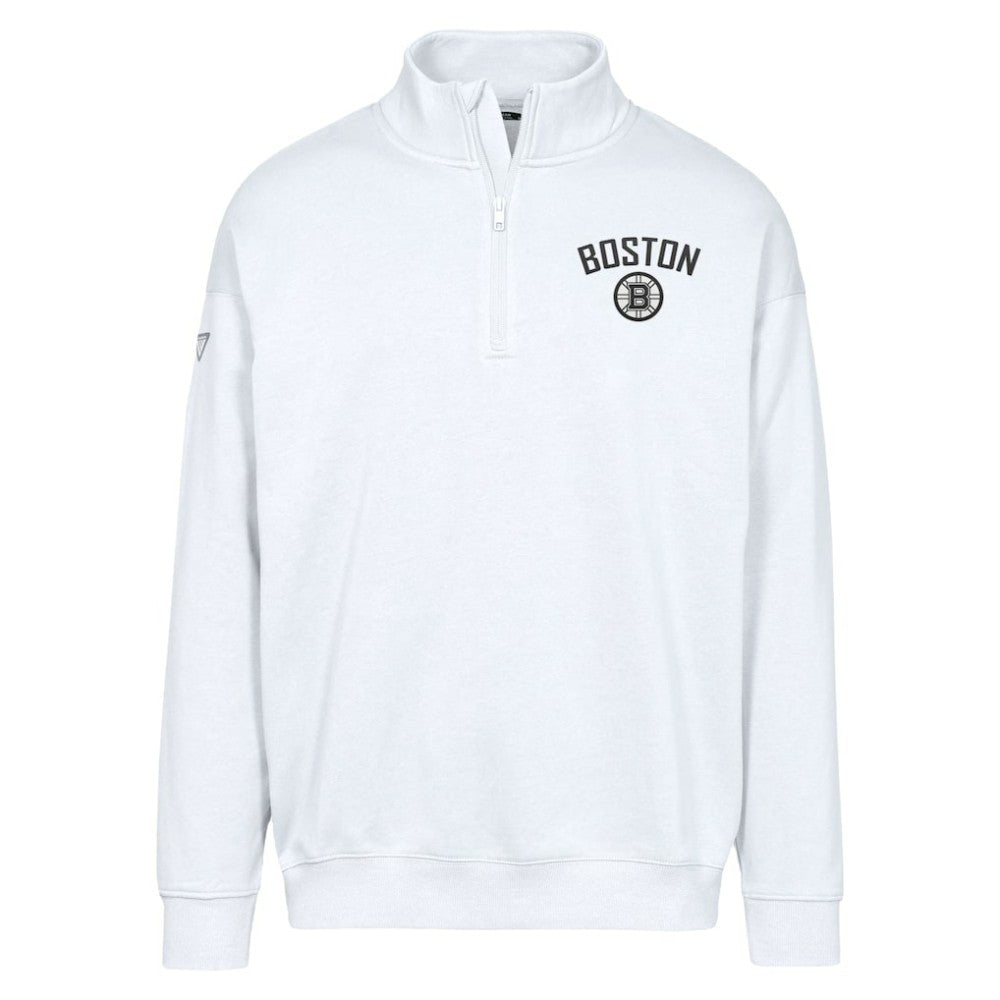 Boston Bruins Levelwear Murray City Capsule Quarter-Zip Sweatshirt - White Sweatshirts
