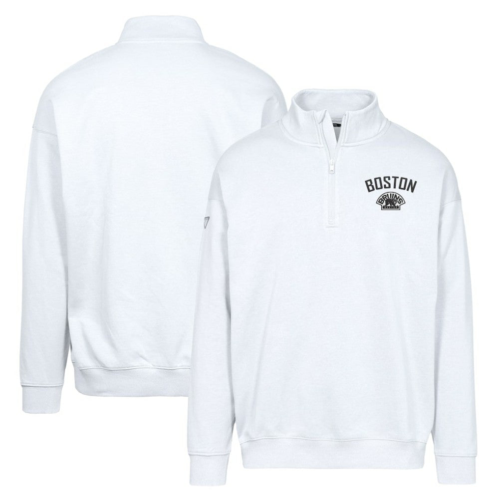 Boston Bruins Levelwear Murray City Capsule Quarter-Zip Sweatshirt - White Sweatshirts