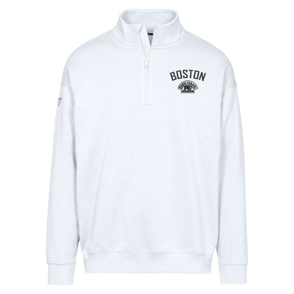 Boston Bruins Levelwear Murray City Capsule Quarter-Zip Sweatshirt - White Sweatshirts
