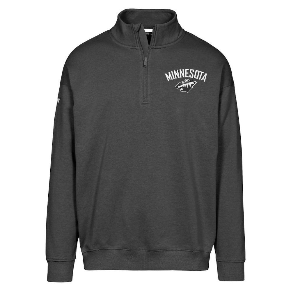 Minnesota Wild Levelwear Murray City Capsule Quarter-Zip Sweatshirt - Black Sweatshirts
