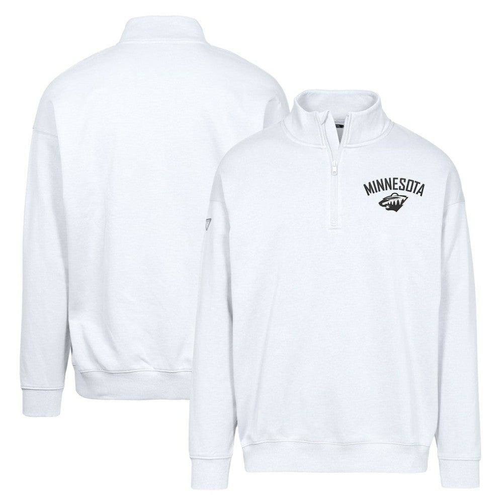 Minnesota Wild Levelwear Murray City Capsule Quarter-Zip Sweatshirt - White Sweatshirts