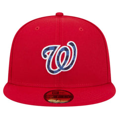 Washington Nationals Checkered Undervisor 59FIFTY Fitted Hat Red