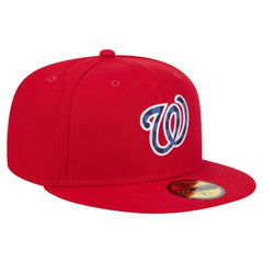 Washington Nationals Checkered Undervisor 59FIFTY Fitted Hat Red