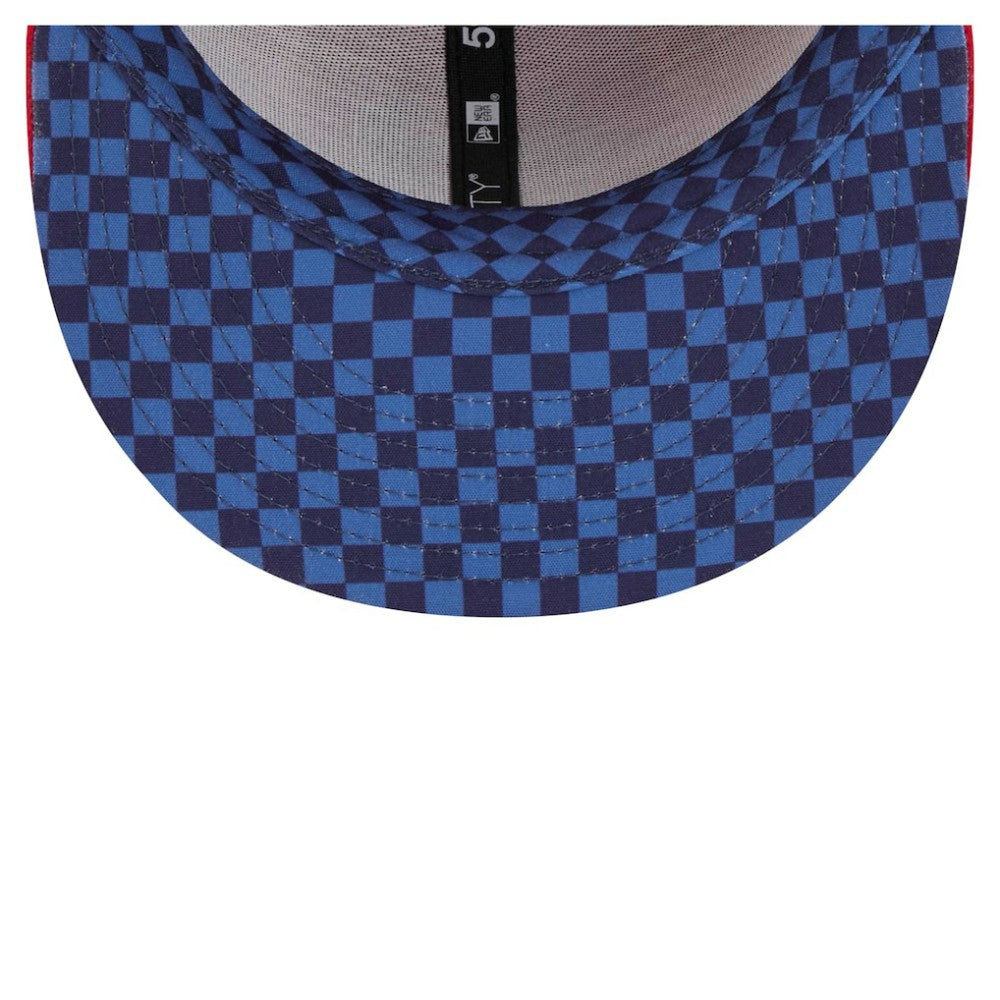 Washington Nationals Checkered Undervisor 59FIFTY Fitted Hat Red