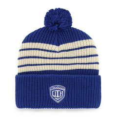 New York Rangers '47 Old Time Hockey Barn Cuffed Knit Hat with Pom - Blue Hats