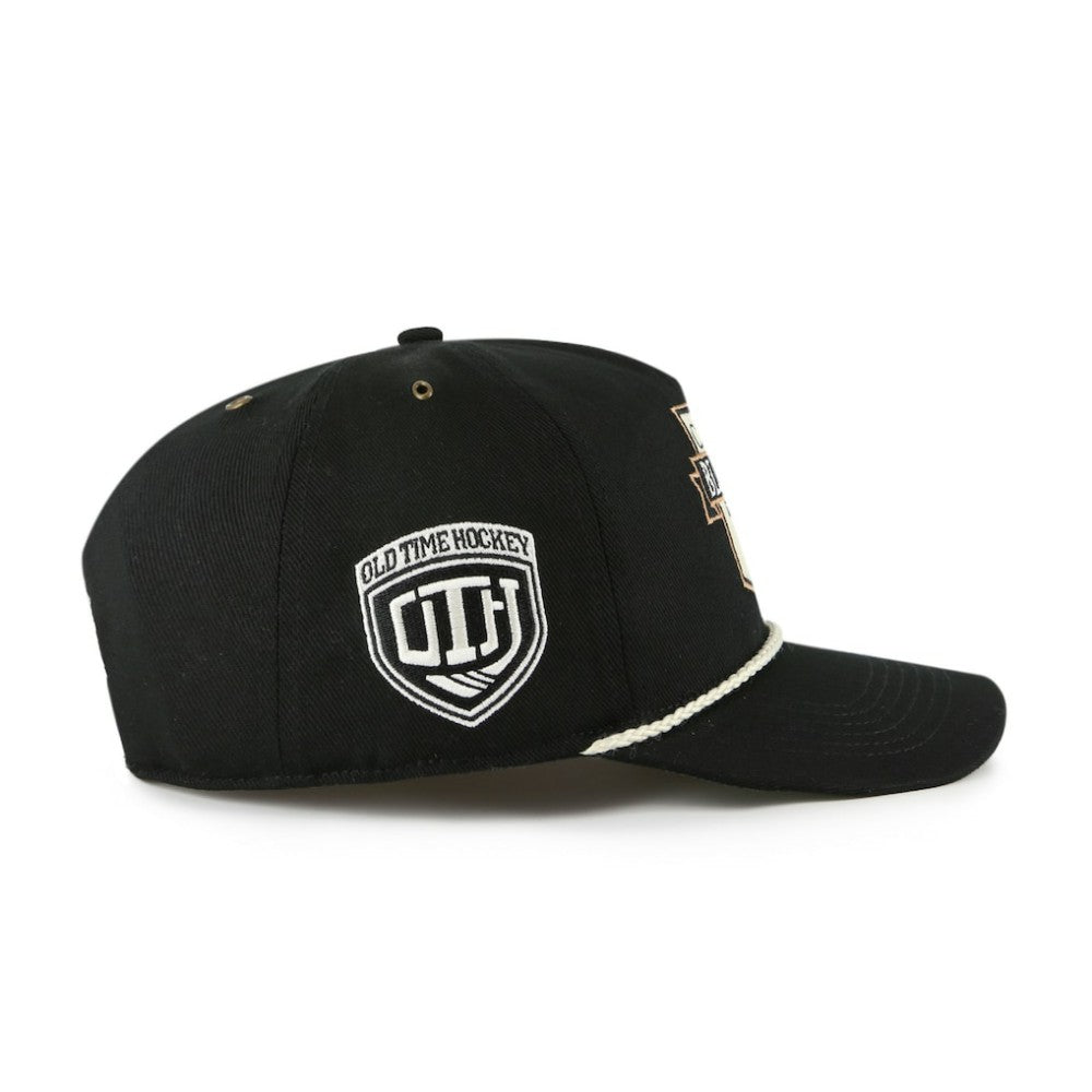 Boston Bruins '47 Old Time Hockey Rafter Sure Shot Hitch Adjustable Hat - Black Hats