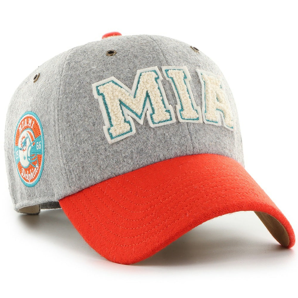 Miami Dolphins Stoney Clover Lane x '47 Unisex Block Clean Up Adjustable Hat - Gray/Orange for sale