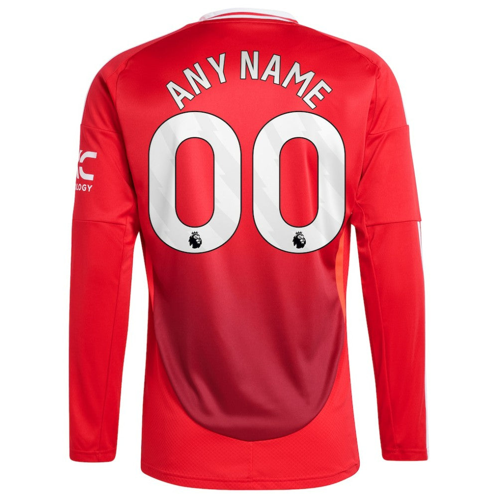 Manchester United 2024/25 Home Long Sleeve Replica Custom Jersey - Red discount