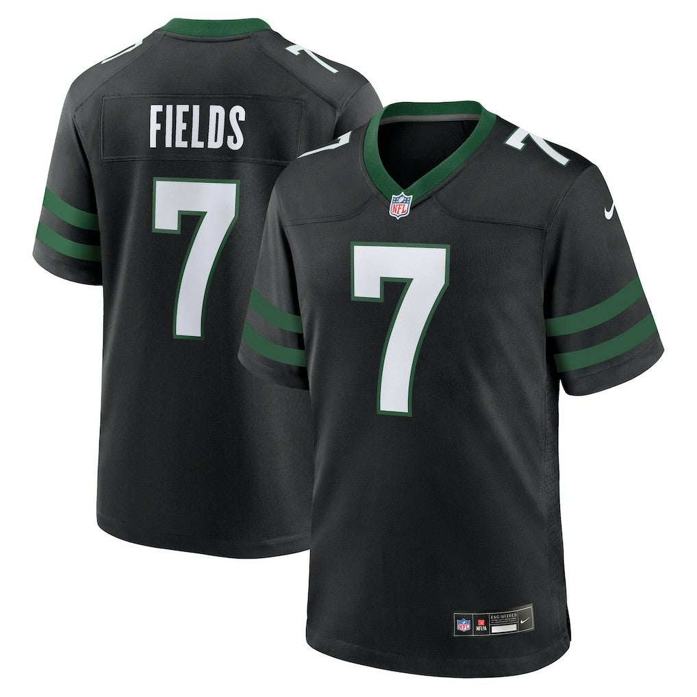 Justin Fields New York Jets Game Jersey - Stealth Black discount