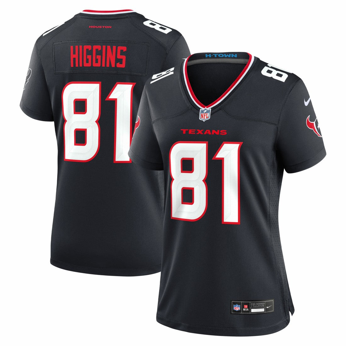 Jayden Higgins Houston Texans Women's Game Jersey - Navy online