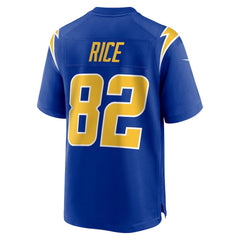 Brenden Rice Los Angeles Chargers 2nd Alternate Game Player Jersey - Royal sale