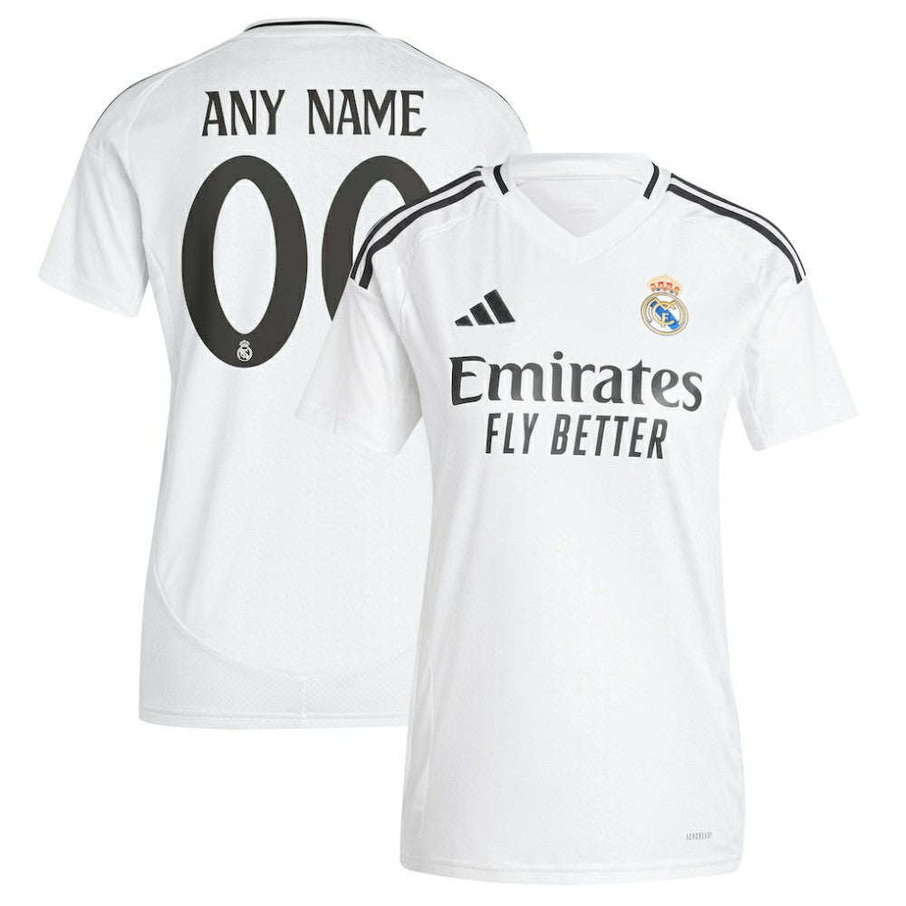 Real Madrid Women's 2024/25 Home Replica Custom Jersey - White for sale