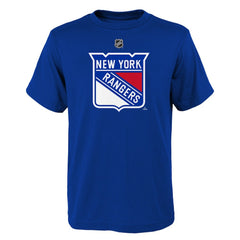 New York Rangers Youth Primary Logo T-Shirt - Blue T-shirts