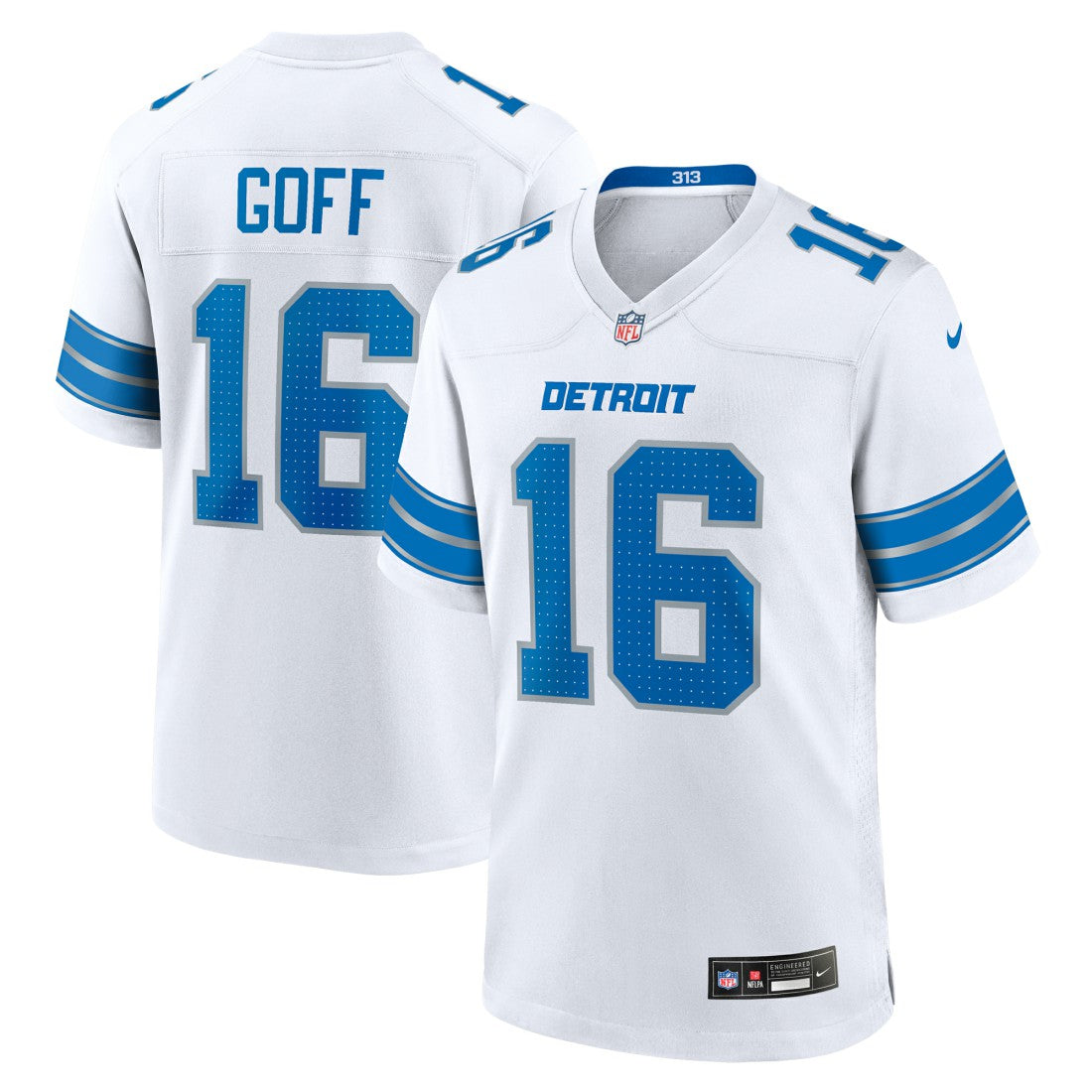 Jared Goff Detroit Lions Game Jersey - White sale