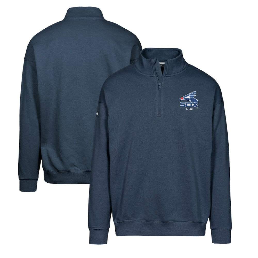 Chicago White Sox Levelwear Murray Core Logo Quarter-Zip Pullover Top Navy