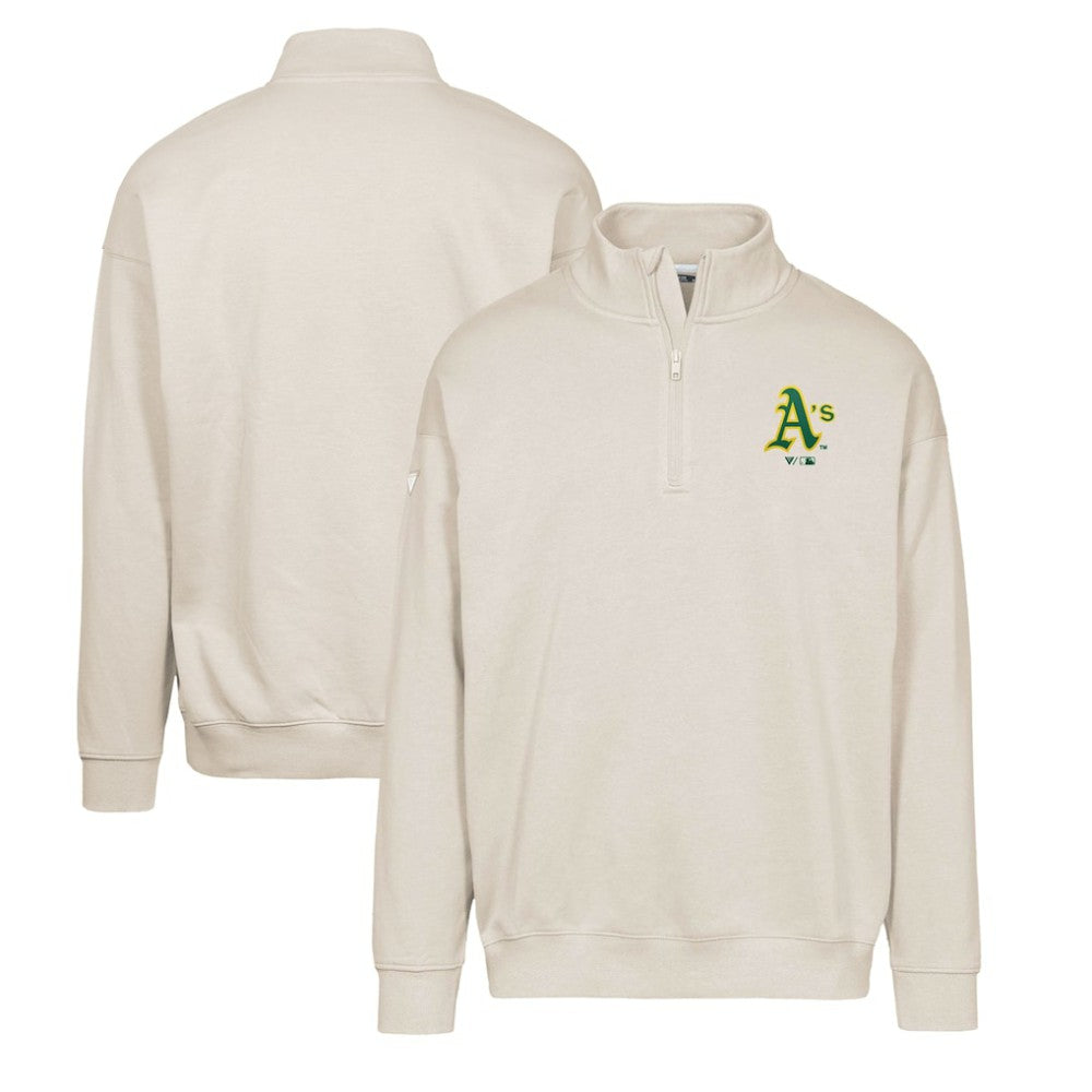 Athletics Levelwear Murray Core Logo Quarter-Zip Pullover Top Khaki