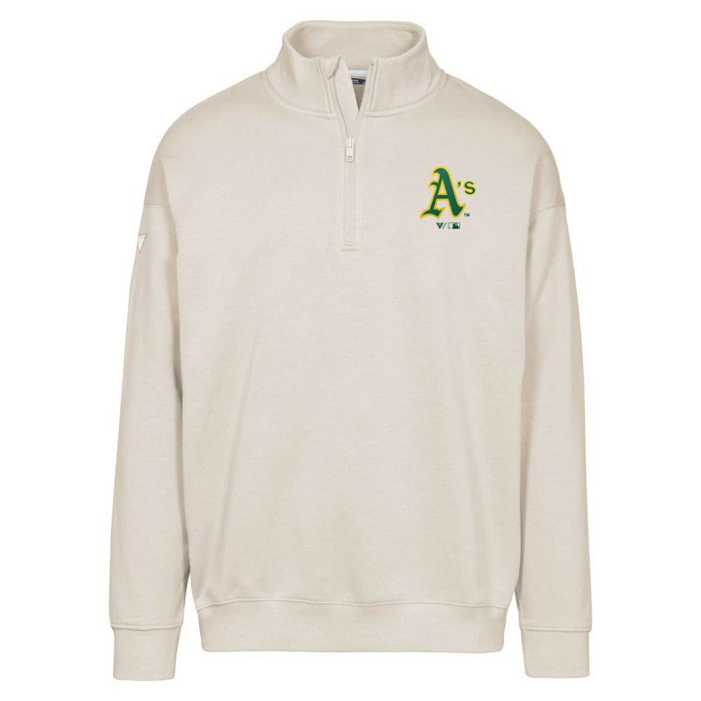 Athletics Levelwear Murray Core Logo Quarter-Zip Pullover Top Khaki