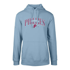 Philadelphia Phillies Levelwear Cooperstown Collection Podium Retro Spellout Pullover Hoodie Light Blue