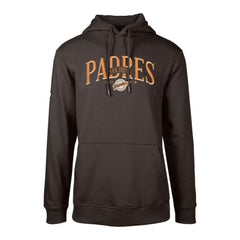San Diego Padres Levelwear Cooperstown Collection Podium Retro Spellout Pullover Hoodie Brown