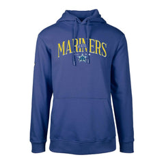 Seattle Mariners Levelwear Cooperstown Collection Podium Retro Spellout Pullover Hoodie Royal