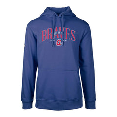 Atlanta Braves Levelwear Cooperstown Collection Podium Retro Spellout Pullover Hoodie Royal