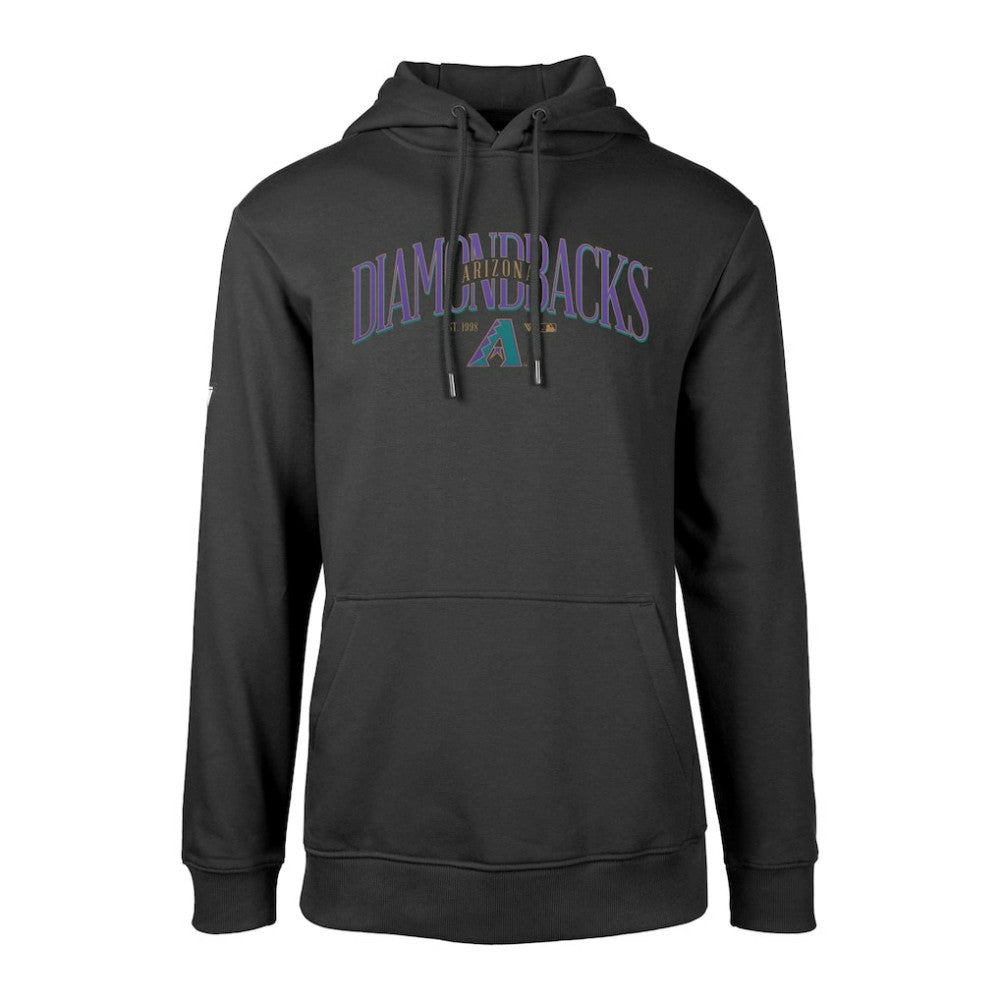 Arizona Diamondbacks Levelwear Cooperstown Collection Podium Retro Spellout Pullover Hoodie Black