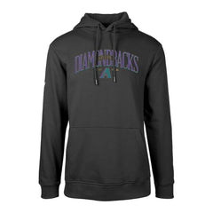 Arizona Diamondbacks Levelwear Cooperstown Collection Podium Retro Spellout Pullover Hoodie Black