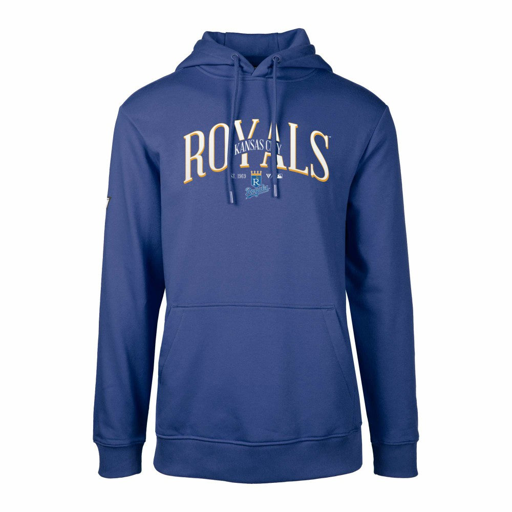 Kansas City Royals Levelwear Cooperstown Collection Podium Retro Spellout Pullover Hoodie Royal