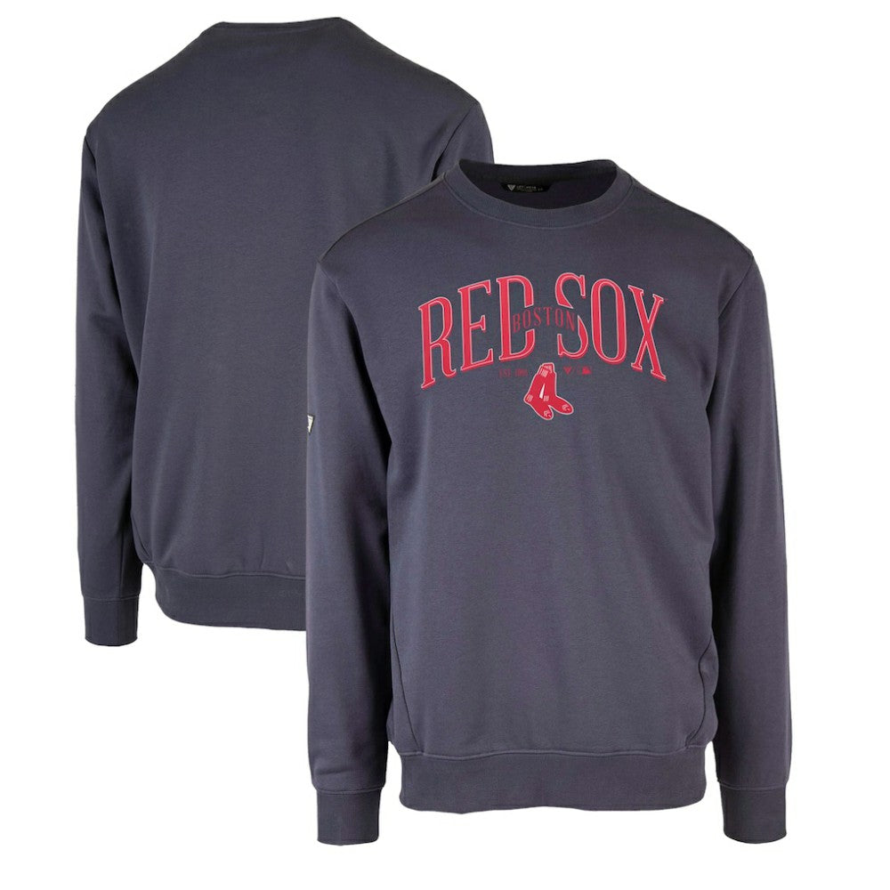 Boston Red Sox Levelwear Zane Cooperstown Collection Retro Spellout Pullover Sweatshirt Navy