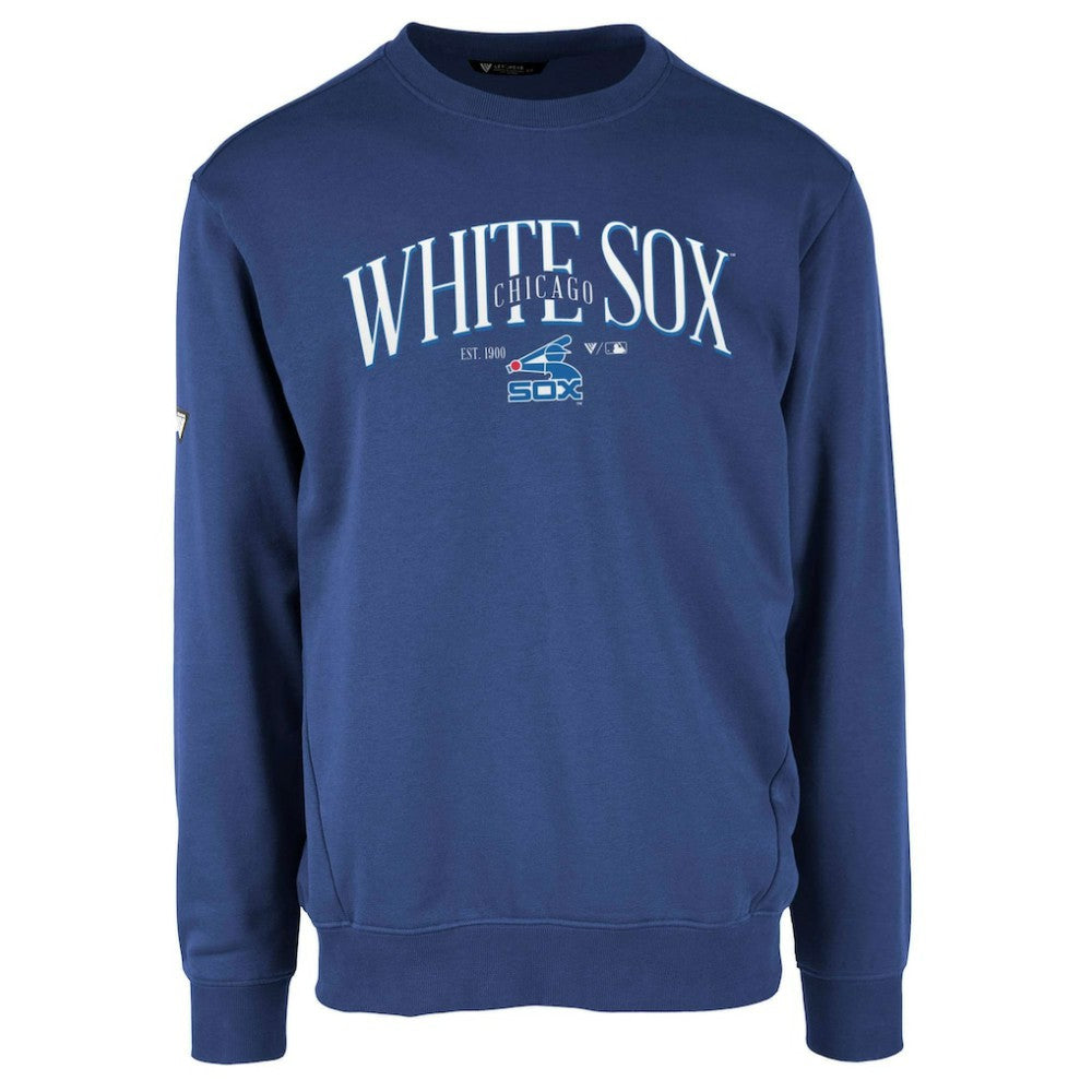 Chicago White Sox Levelwear Zane Cooperstown Collection Retro Spellout Pullover Sweatshirt Royal