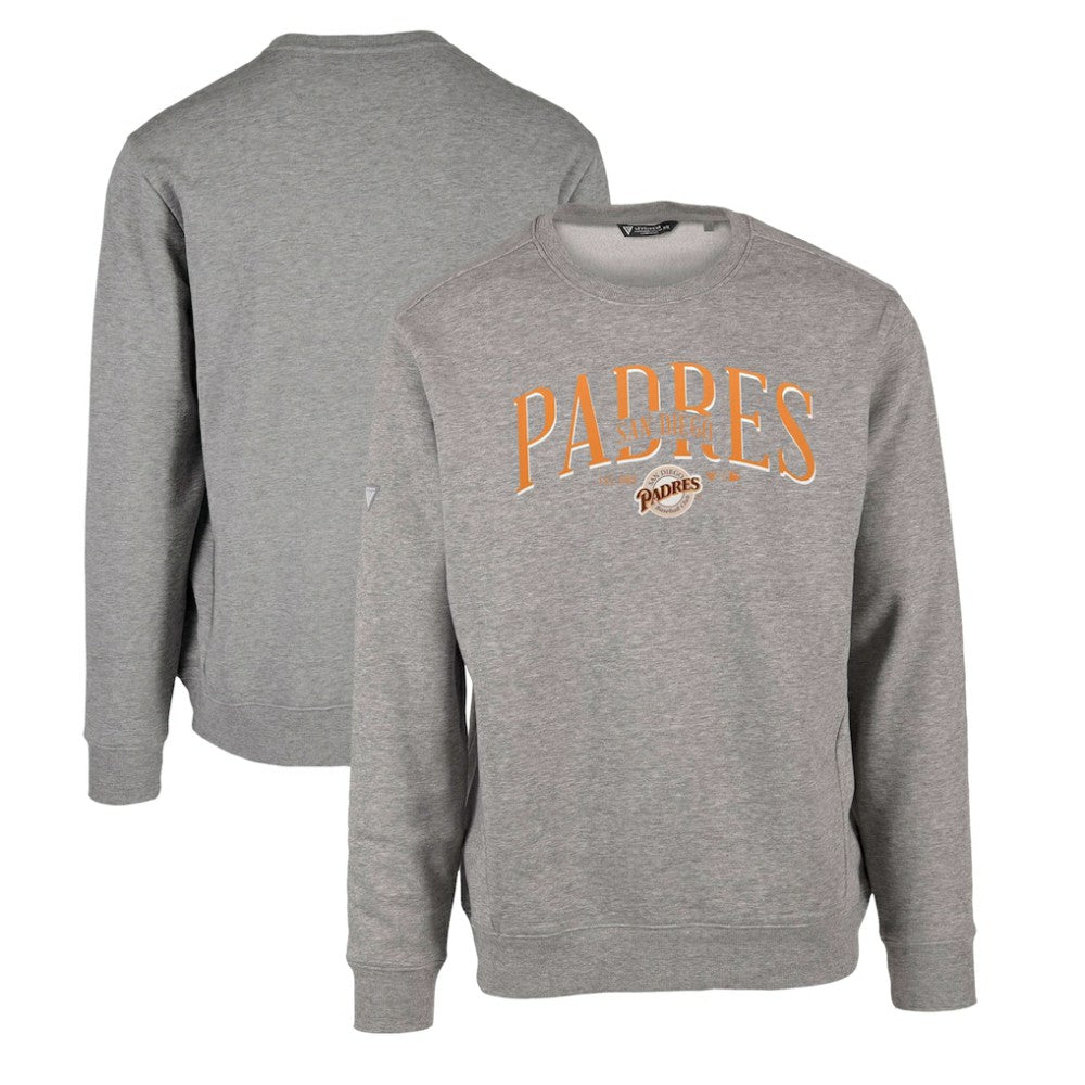 San Diego Padres Levelwear Zane Cooperstown Collection Retro Spellout Pullover Sweatshirt Gray