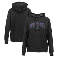 Arizona Diamondbacks Levelwear Women's Adorn Cooperstown Collection Retro Spellout Pullover Hoodie Black