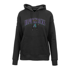Arizona Diamondbacks Levelwear Women's Adorn Cooperstown Collection Retro Spellout Pullover Hoodie Black