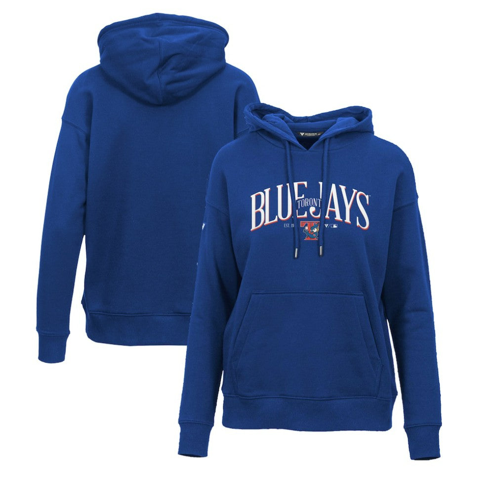 Toronto Blue Jays Levelwear Women's Adorn Cooperstown Collection Retro Spellout Pullover Hoodie Royal