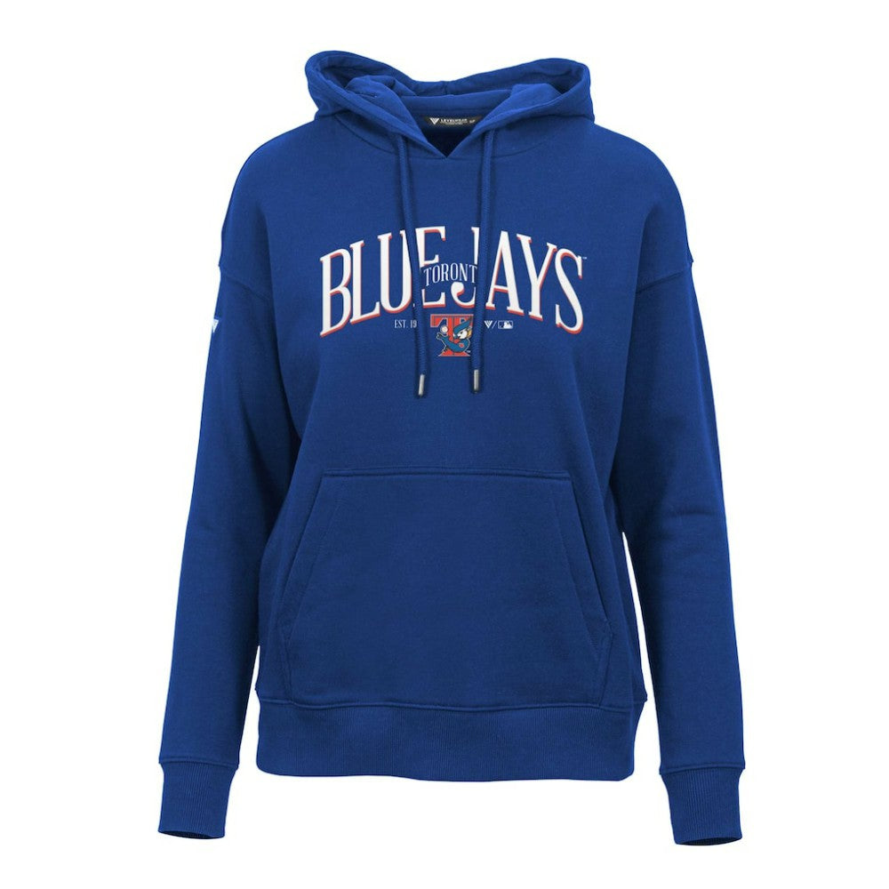 Toronto Blue Jays Levelwear Women's Adorn Cooperstown Collection Retro Spellout Pullover Hoodie Royal