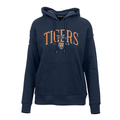 Detroit Tigers Levelwear Women's Adorn Cooperstown Collection Retro Spellout Pullover Hoodie Navy