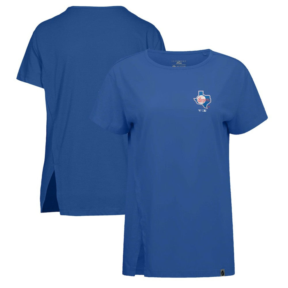 Texas Rangers Levelwear Women's Influx Cooperstown Core Logo T-Shirt Royal