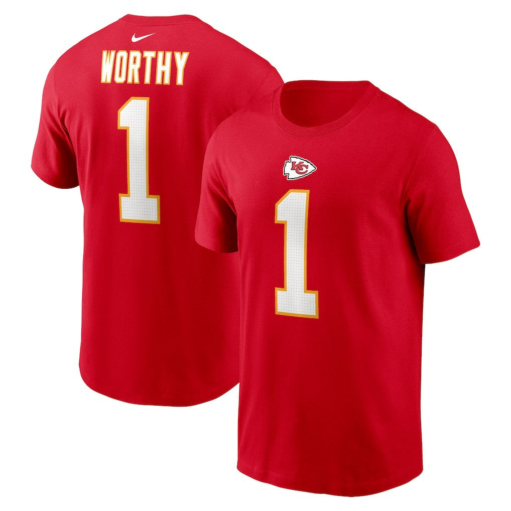 Xavier Worthy Kansas City Chiefs Name & Number T-Shirt - Red sale