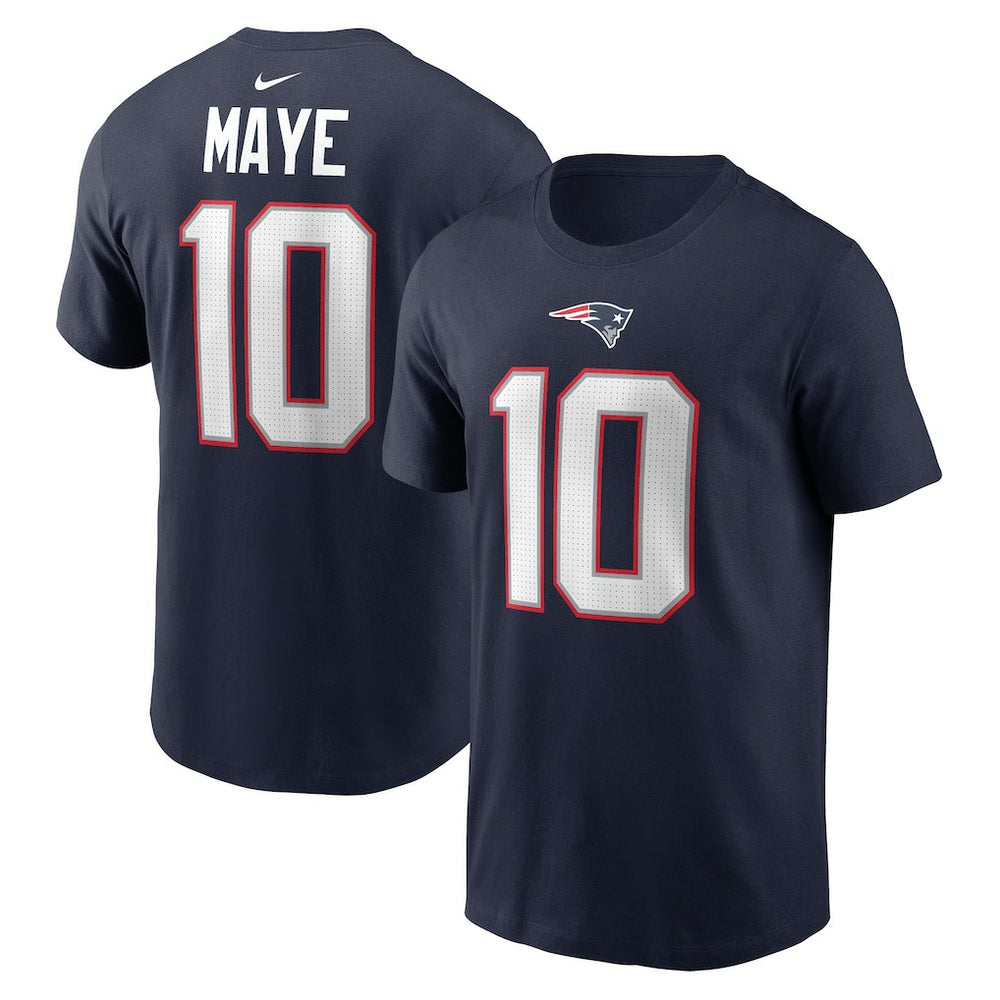 Drake Maye New England Patriots Name & Number T-Shirt - Navy cheap