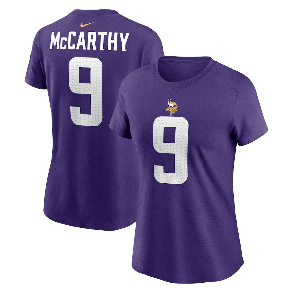 J.J. McCarthy Minnesota Vikings Women's Name & Number T-Shirt - Purple online