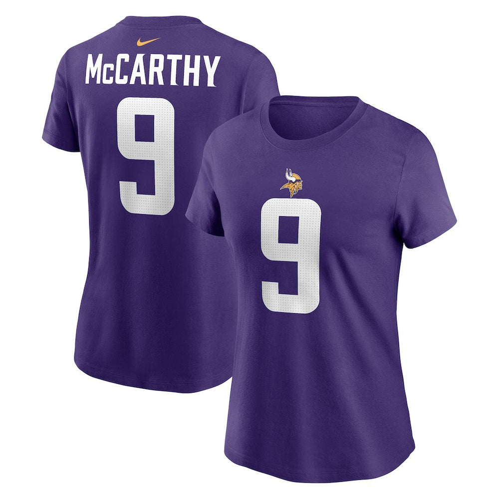 J.J. McCarthy Minnesota Vikings Women's Name & Number T-Shirt - Purple online