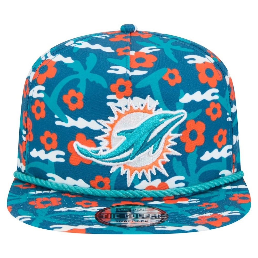Miami Dolphins New Era Wakey Wakey Golfer Snapback Hat - Aqua on sale