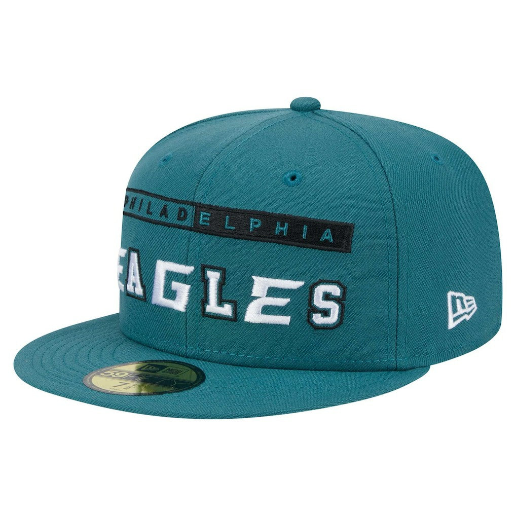 Philadelphia Eagles New Era Ransom 59FIFTY Fitted Hat - Midnight Green discount