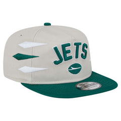 New York Jets New Era Athletic Golfer Snapback Hat - Stone/Green on sale