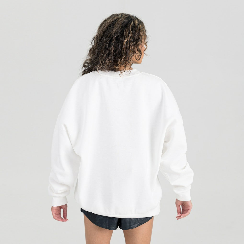 New York Jets Gameday Couture Women's Sunday Drives Oversized Crewneck Pullover Sweatshirt - White cheap
