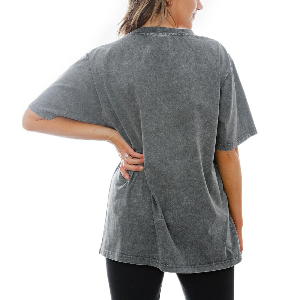 Cleveland Browns Gameday Couture Women's Titan Tackle Relaxed Fit Washed T-Shirt - Gray online