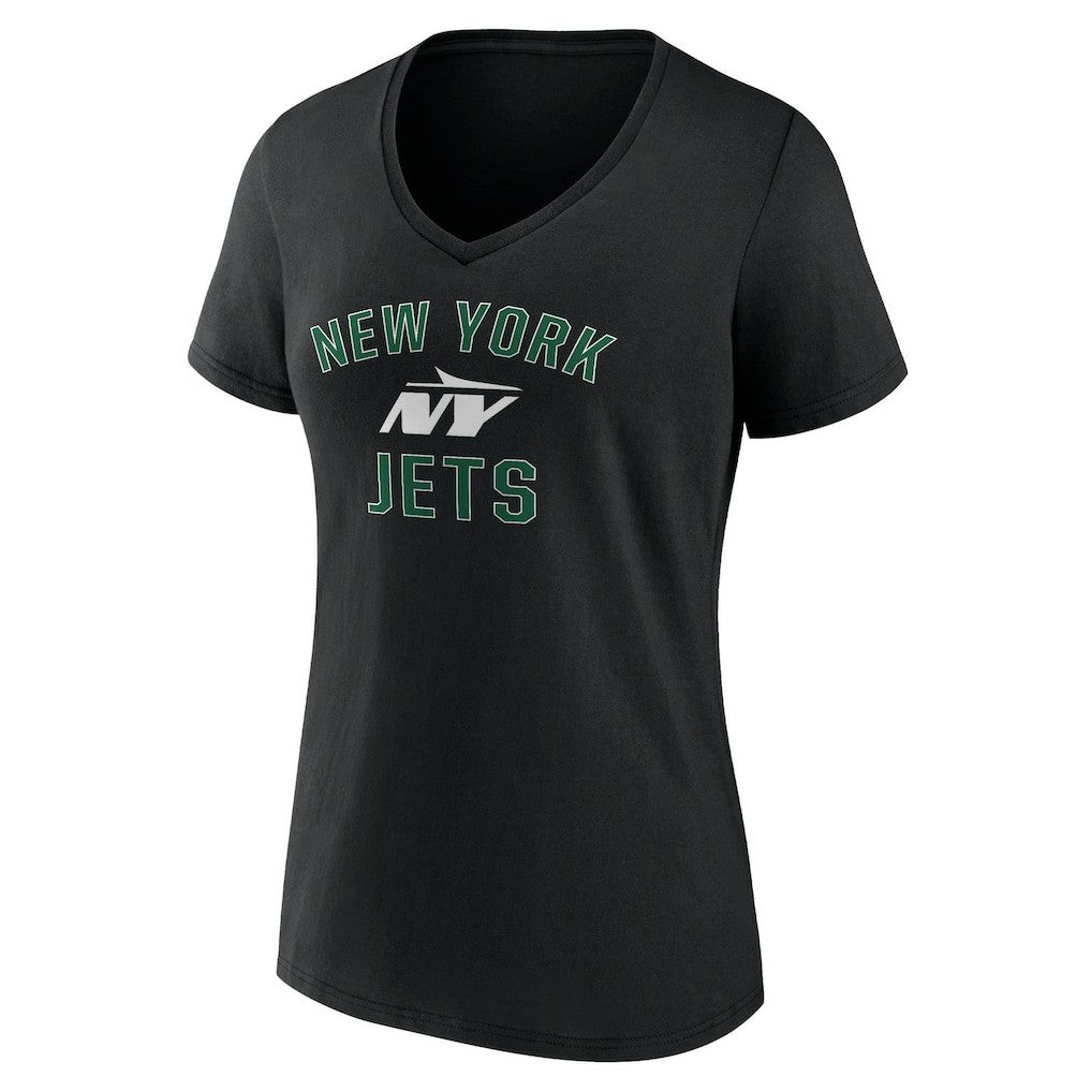 New York Jets Women's Victory Arch V-Neck T-Shirt - Black discount