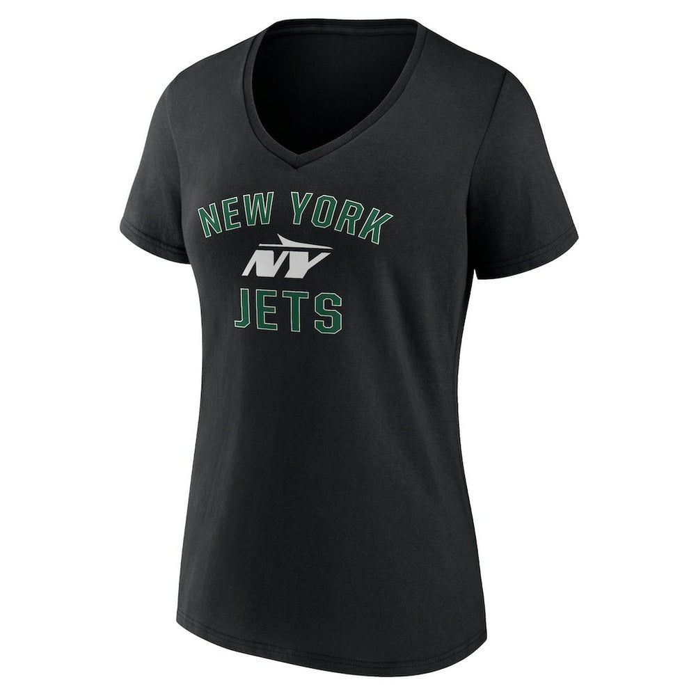 New York Jets Women's Victory Arch V-Neck T-Shirt - Black discount