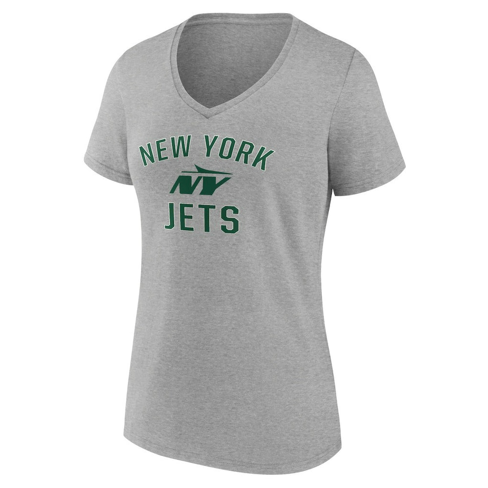 New York Jets Women's Victory Arch V-Neck T-Shirt - Gray for sale